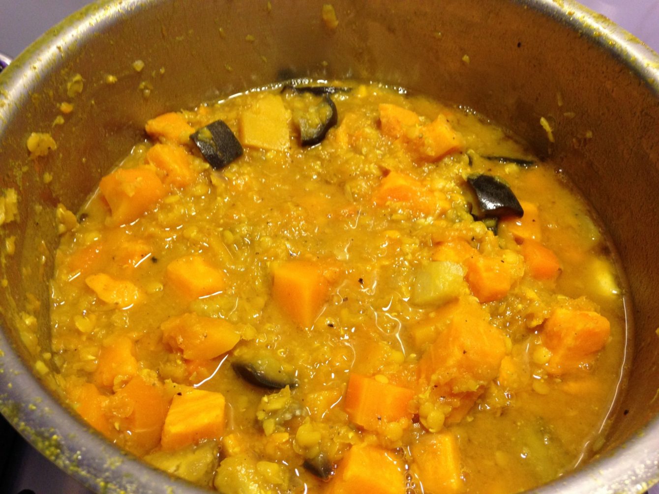 Papaya Süßkartoffel Kürbis Linsen Curry