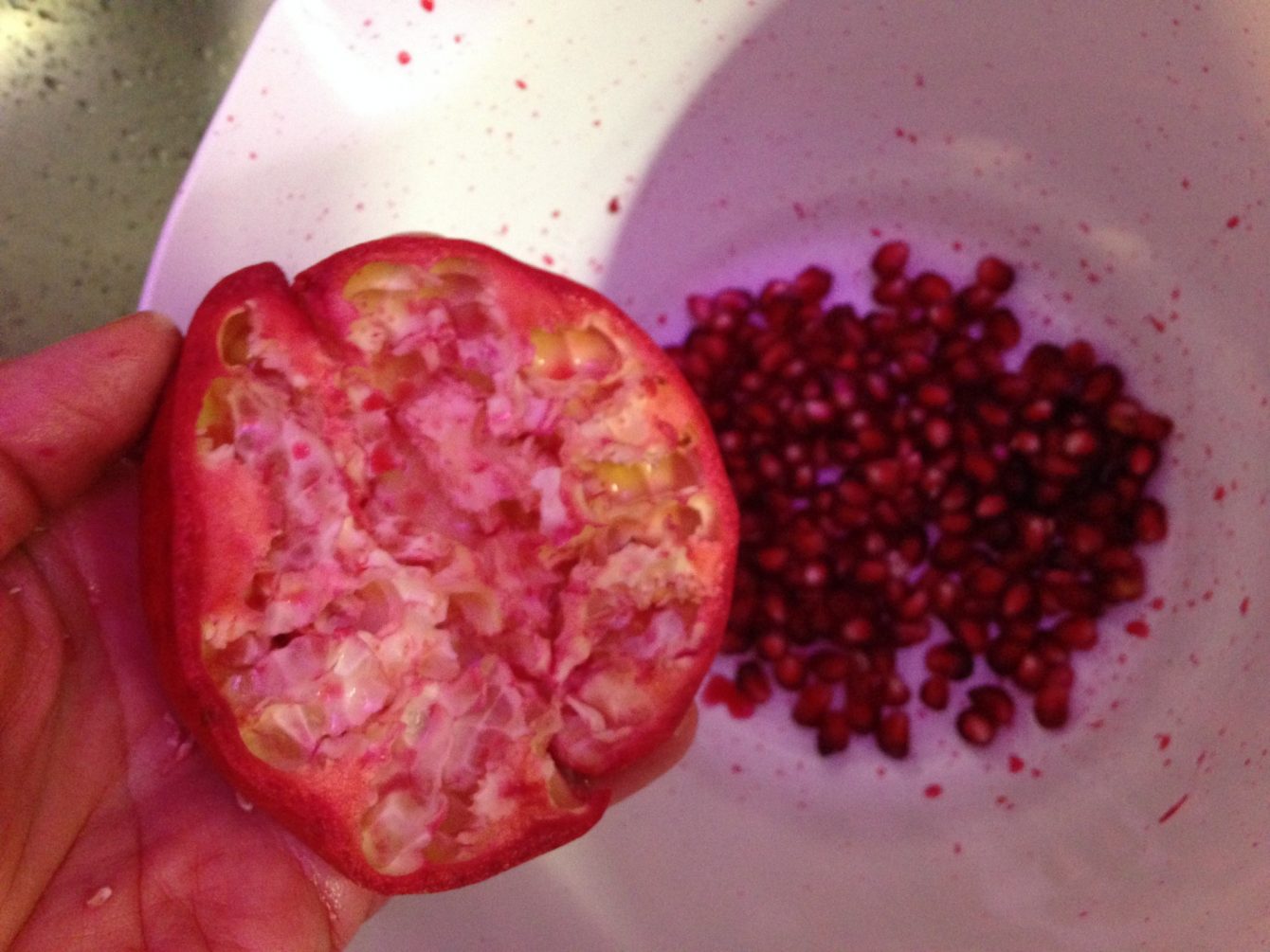 Granatapfel entkernt