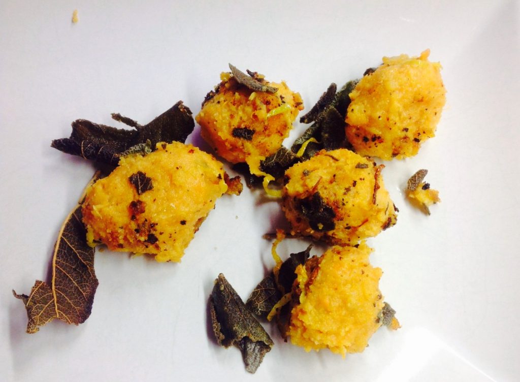 Süßkartoffel Gnocchi mit Zitronen Salbei