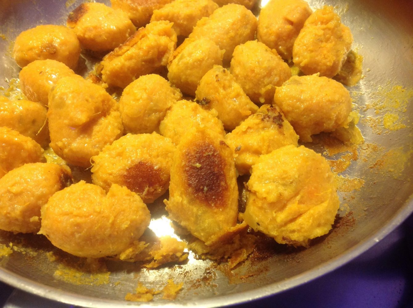 Süßkartoffel Gnocchi goldbraun braten
