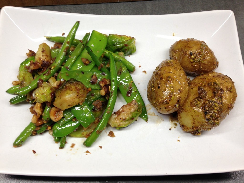 Bohnengemüse a la Ottolenghi mit Dukkah Kartoffeln