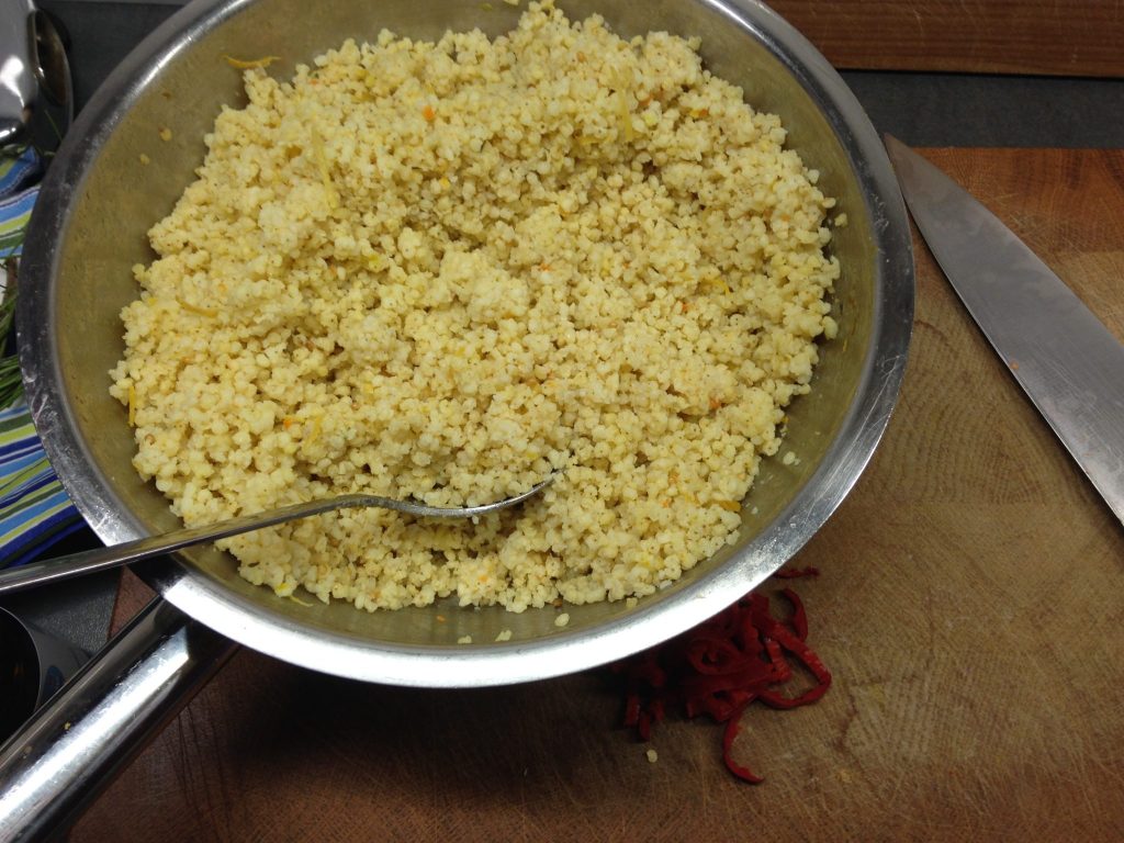 Goldhirse mit Orangenzesten 