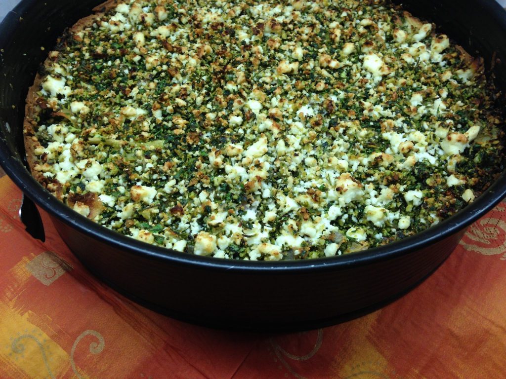 Pastinaken Tarte mit Haselnuss Zitronen Pesto