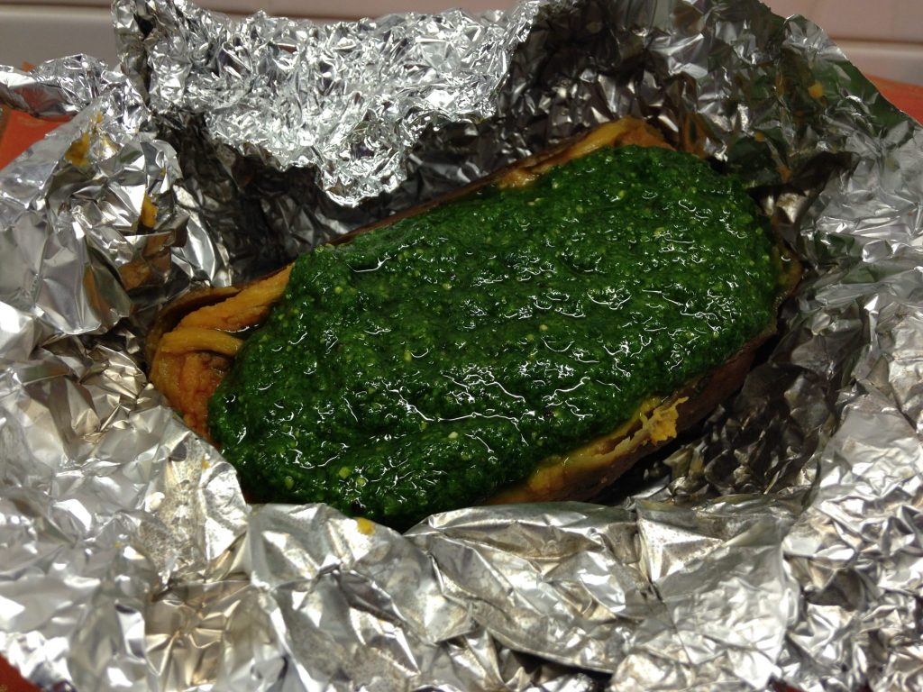 Süßkartoffel mit Bärlauch