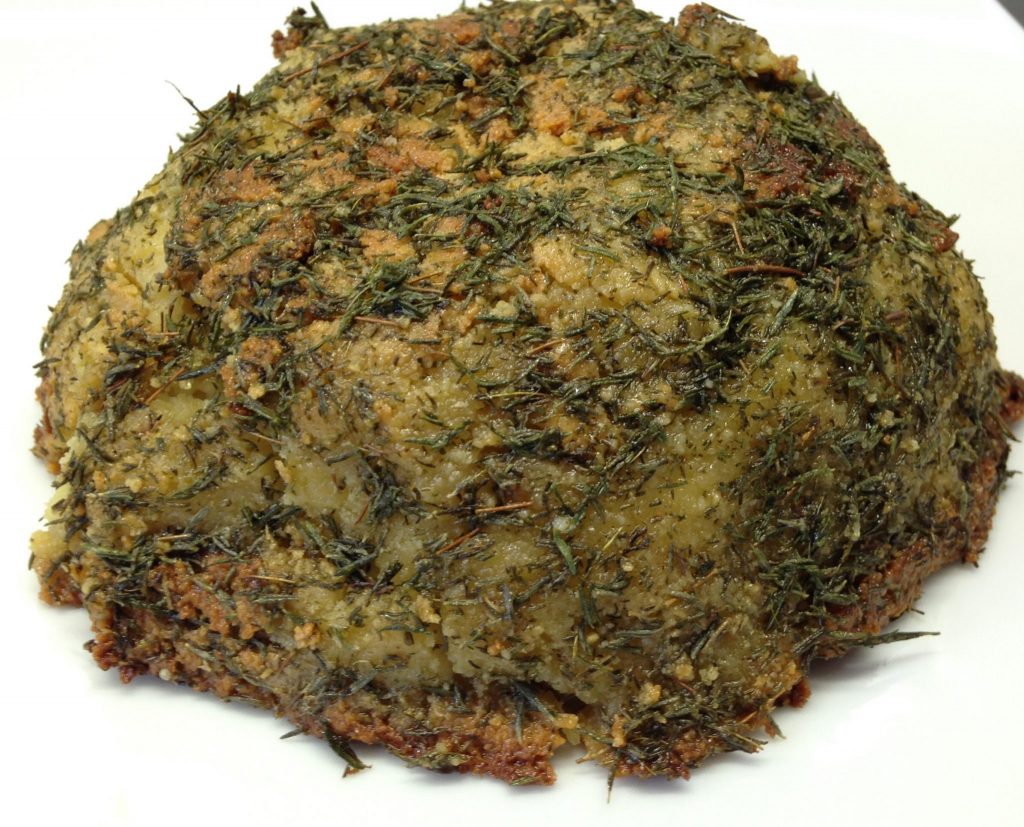 Veganer Käse: Feta aus Mandeln mit Ahornsirup und Thymian Öl
