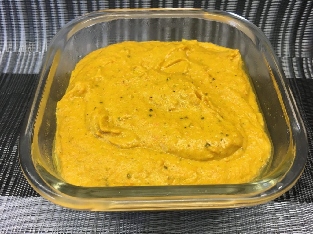 Vegane Käsecreme aus Kartoffeln und Karotten