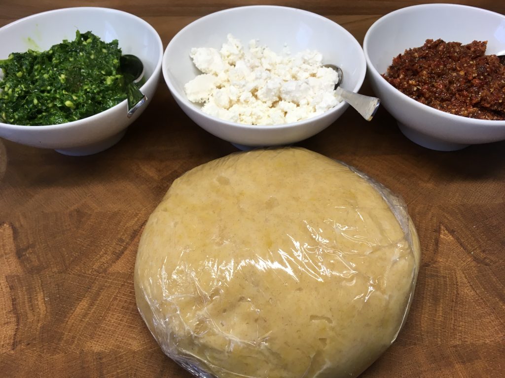 frischer Ravioli Teig und Füllungen