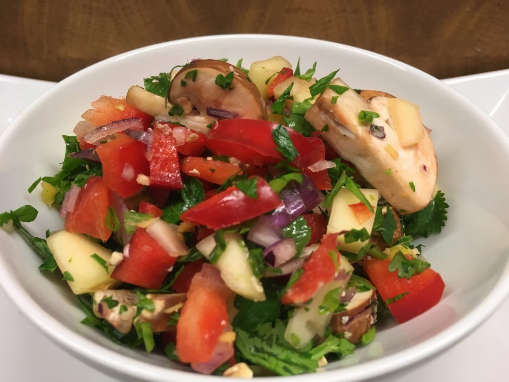 Champignon Mango Salat mit Paprika