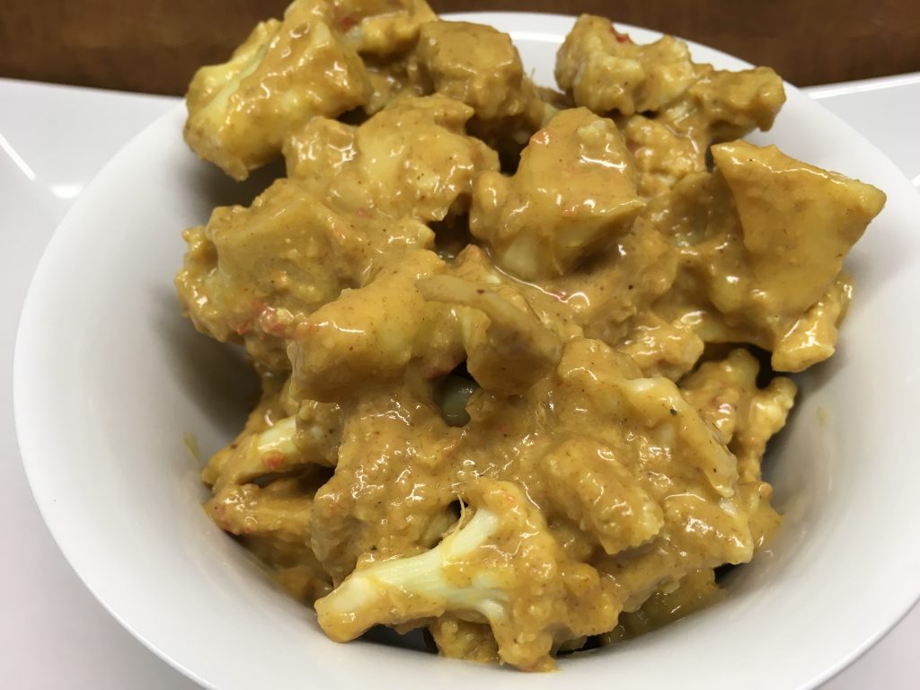 Blumenkohl mit Bananen Chili Masala