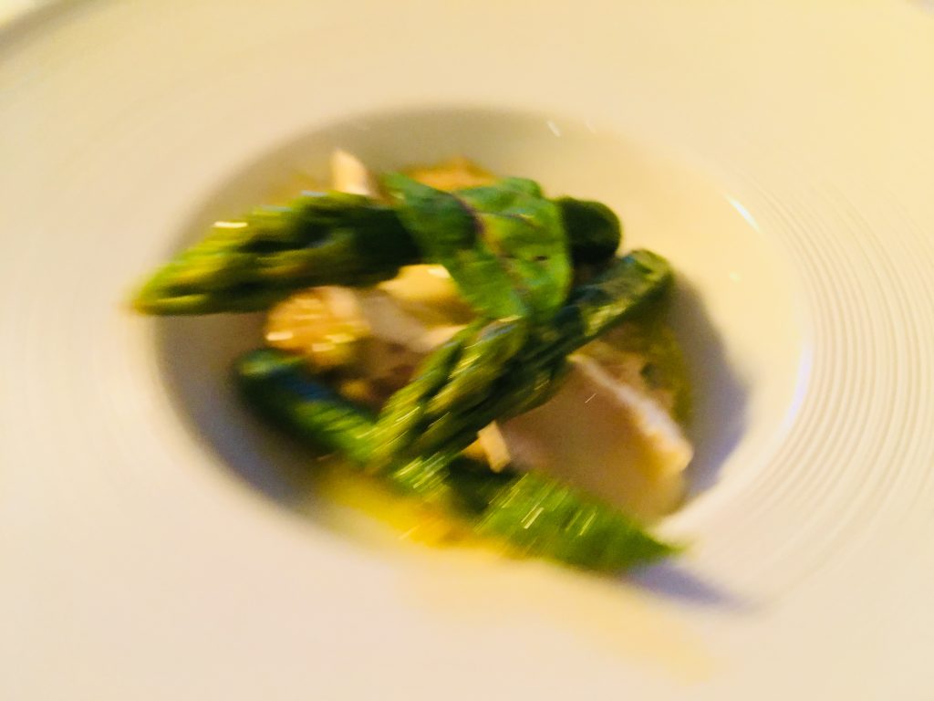 Brie de Meaux mit Spargelrisotto