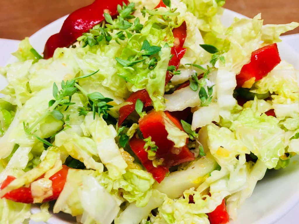 Chinakohl Salat mit Orangen Chutney