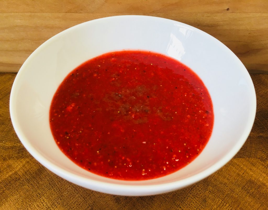 Scharfe Erdbeer Sauce mit Ingwer und Chili