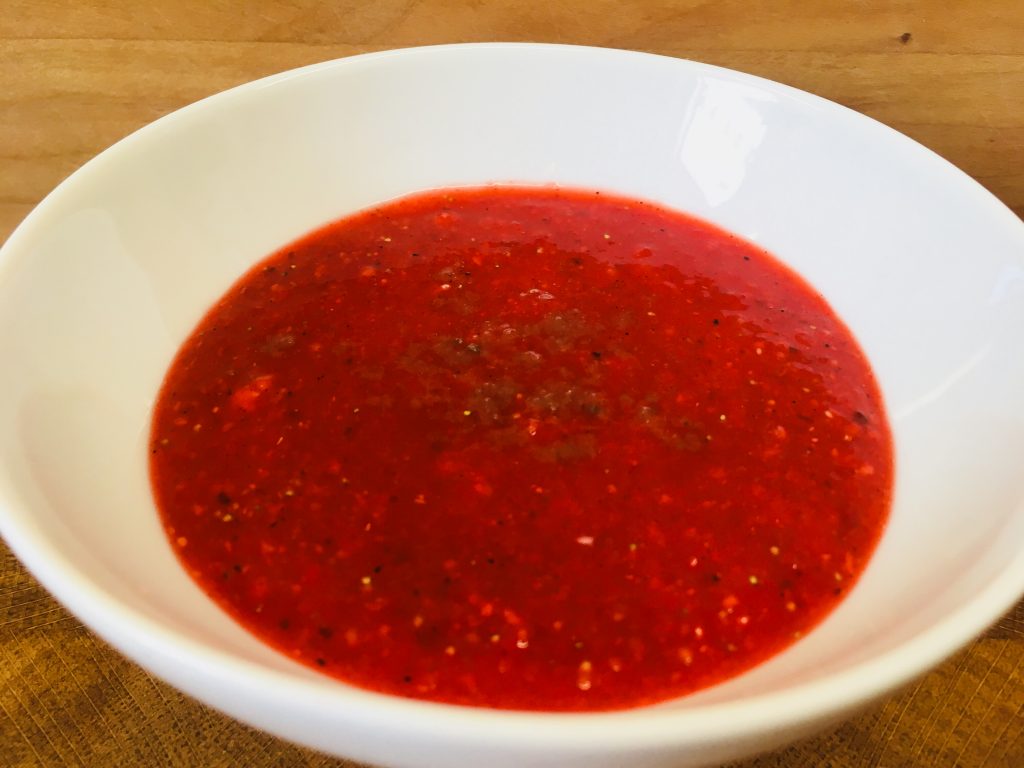 Scharfe Erdbeer Sauce mit Ingwer und Chili