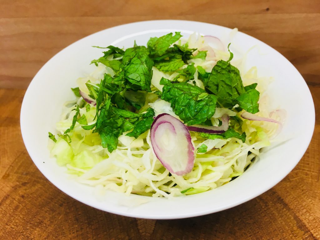 Krautsalat mit Miso Ingwer Dressing
