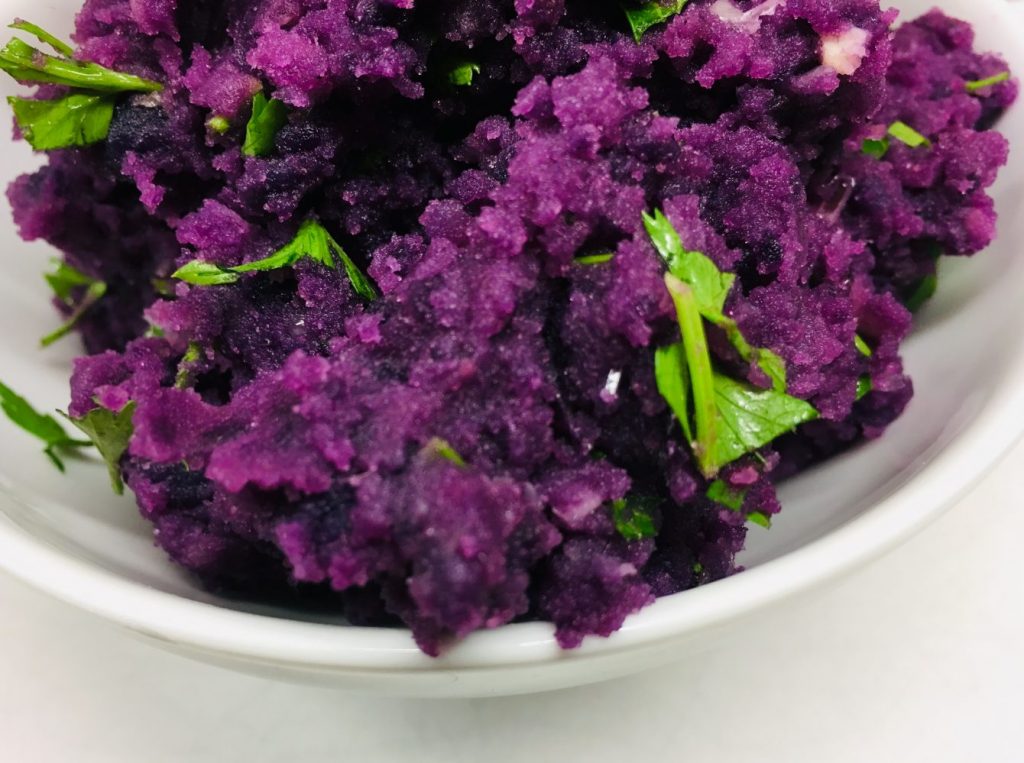 Crushed Purple Potatoes - Lila Kartoffel Püree