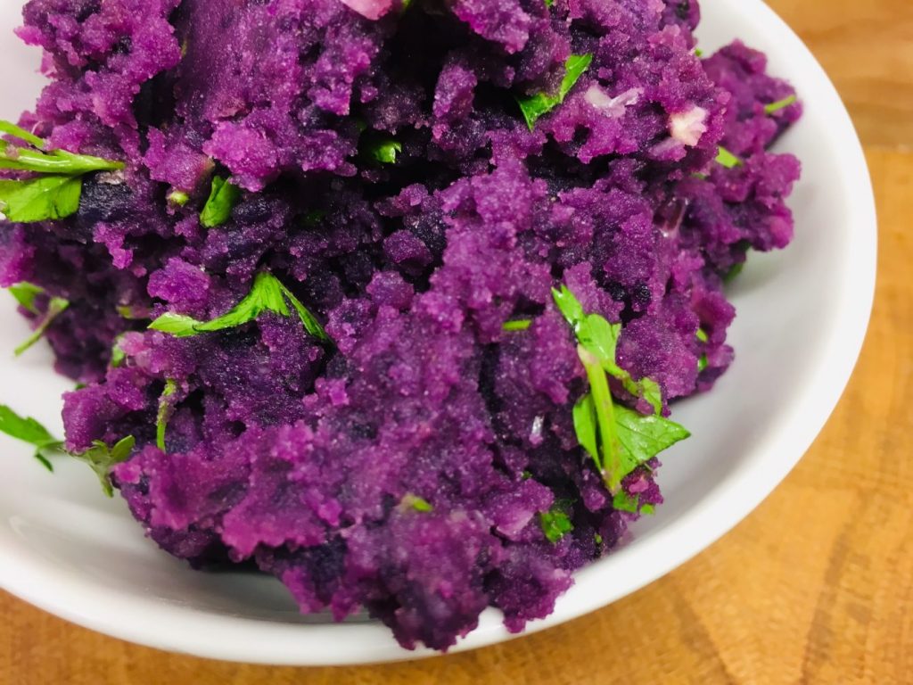 Crushed Purple Potatoes - Lila Kartoffel Püree