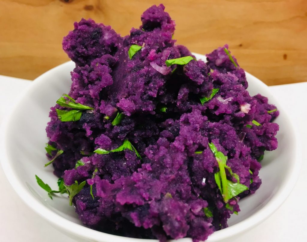 Crushed Purple Potatoes - Lila Kartoffel Püree