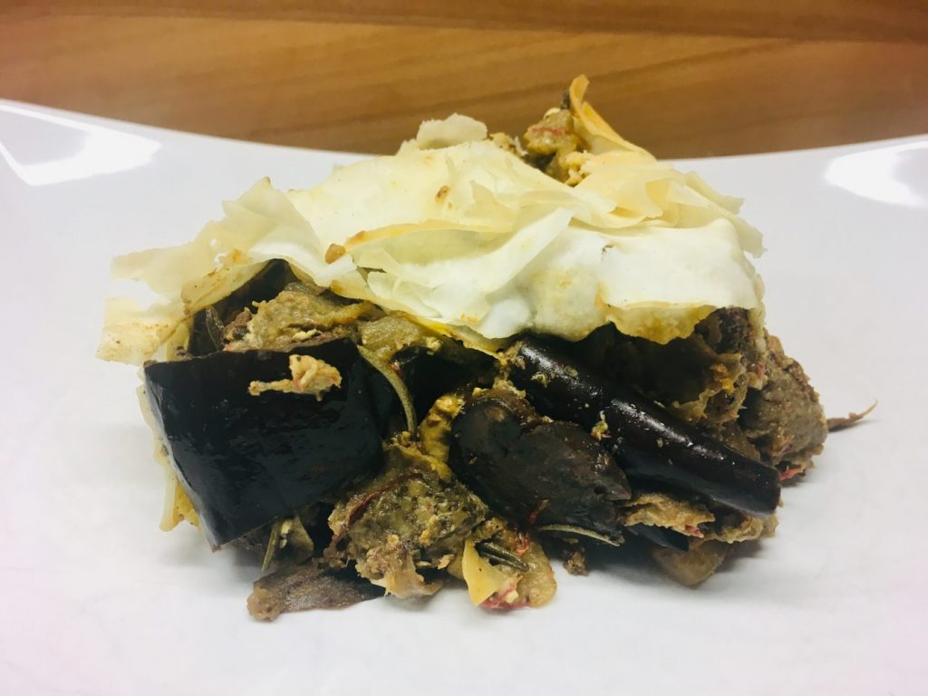 Auberginen Pilz Pastete