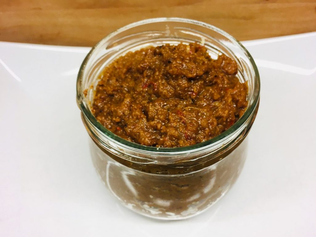 Sambal Kecang: indonesische Erdnuss Saté Sauce