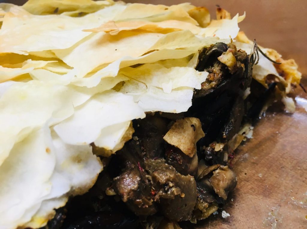 Auberginen Pilz Pastete