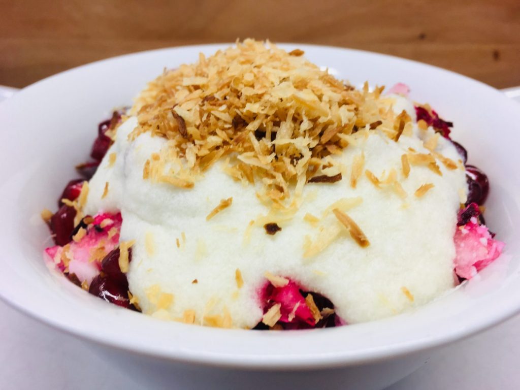 Rote Bete Salat mit Kokosnuss und Birne
