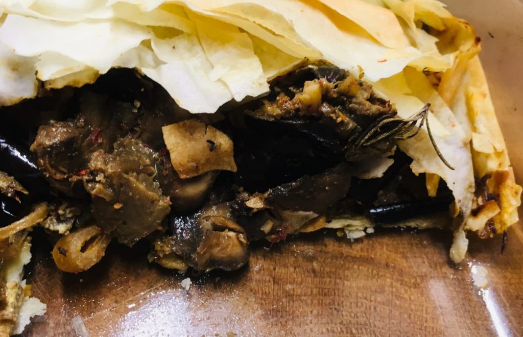 Auberginen Pilz Pastete