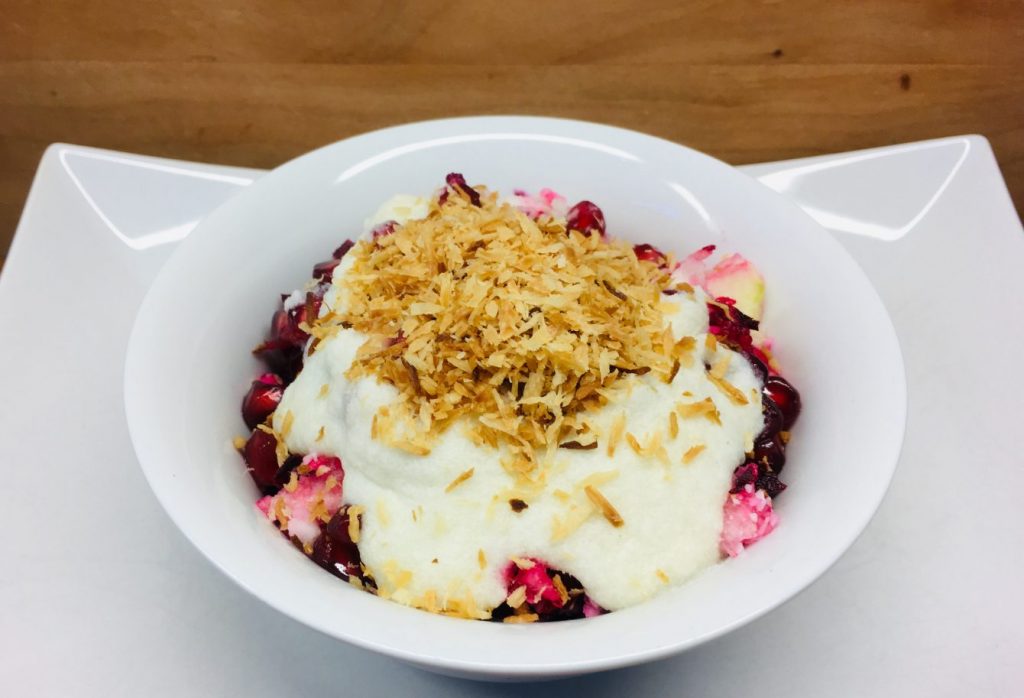 Rote Bete Salat mit Kokosnuss und Birne