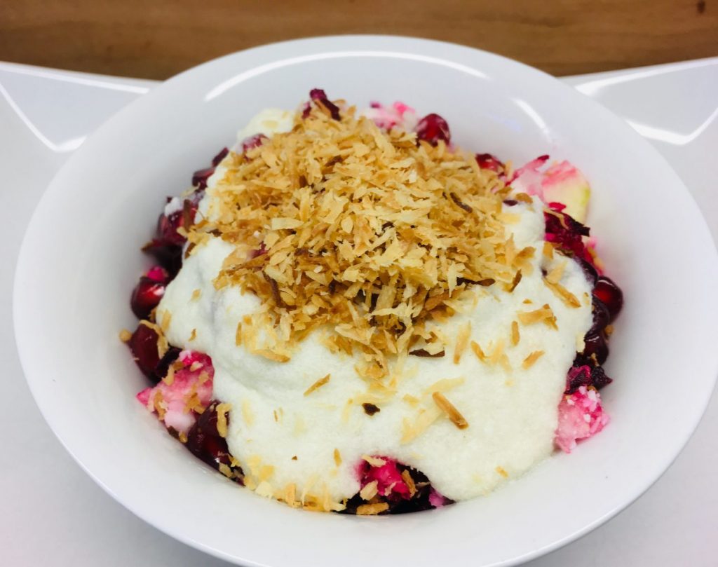 Rote Bete Salat mit Kokosnuss und Birne